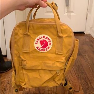 Mustard Yellow Small Backpack - fjallraven kanken